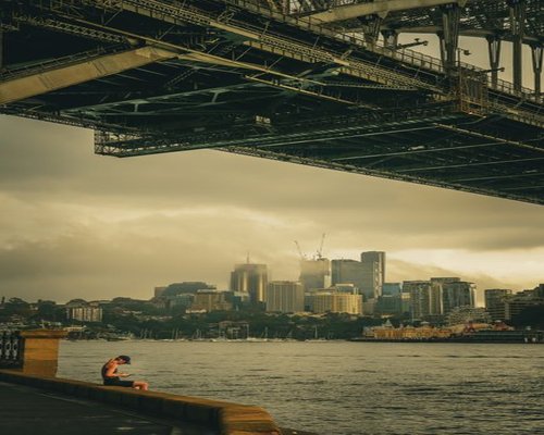Cinematic view of an Australian city skyline suitable for a weekend stay